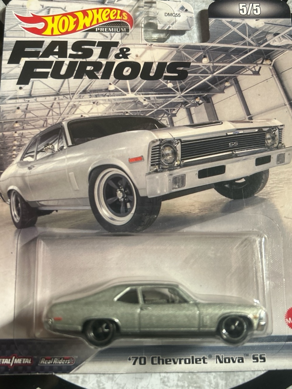 Hot Wheels Premium '70 Chevrolet Nova SS - Metallic Silver